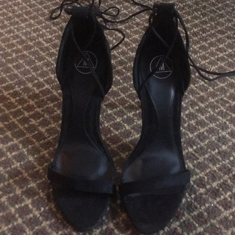 Black Open Toe Heels